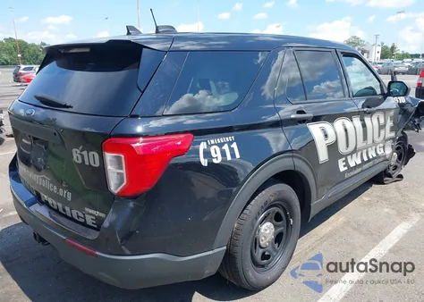 2021 Ford Police Interceptor из США, поврежденный, VIN 1FM5K8AW7MNA19893